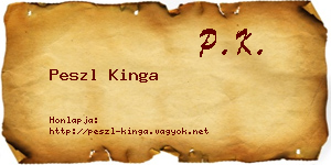 Peszl Kinga névjegykártya
